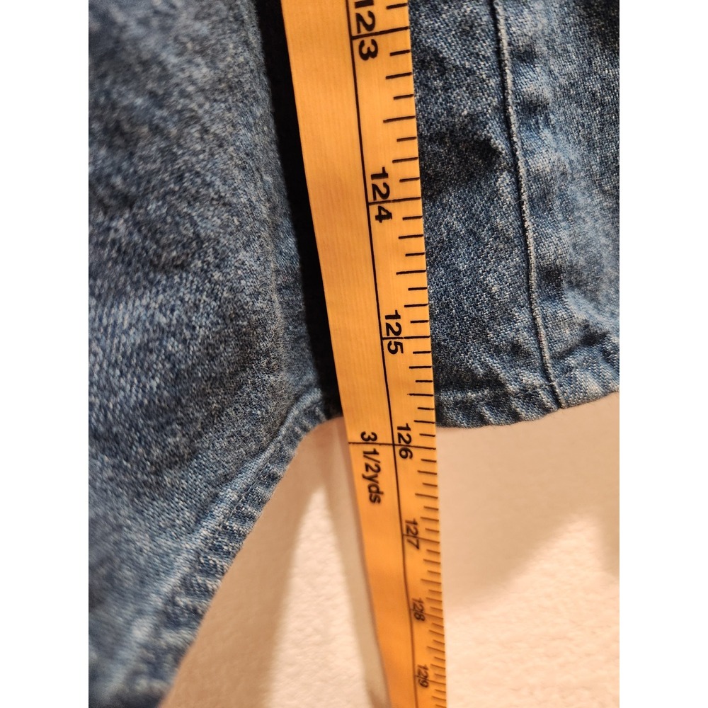 L.L.Bean Women's Denim‎ Chambray Shirt Large Short Sleeve Button Front - Picture 5 of 6